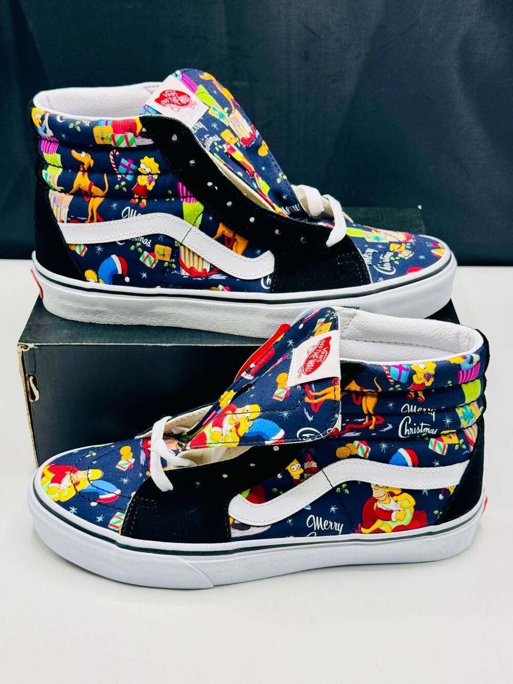 Vans x The Simpsons Sk8-Hi Christmas Custom High Top Men's 7.5/ Size 9 Women’s
